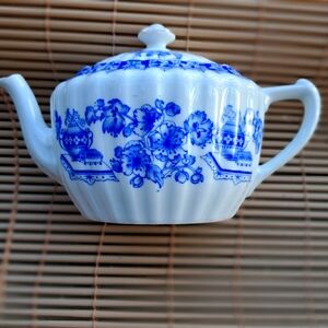 Rare Vintage 3 Cup Kahla China Blau Teapot